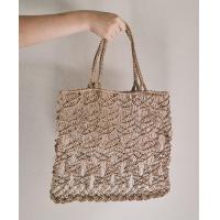 ราคา กระเป๋าเชือกถักทรงสี่เหลี่ยม สะพาย beach straw bag Handmade กระเป๋าสะพายถักหวายBAANSTRAW 3 (17335011675)
