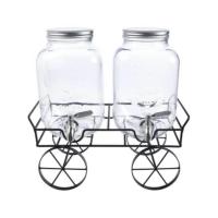 ราคา โถจ่ายน้ำหวานคู่ โหลแก้วจ่ายน้ำคู่ โหลแก้วจ่ายน้ำ โถแก้วคู่จ่ายน้ำมีก็อกพร้อมฐานตั้ง ขนาด 4 ลิตรต่อขวดโหล (21437304691)