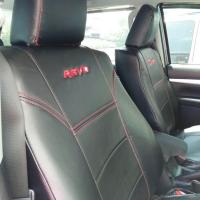 ราคา หุ้มเบาะหนังรีโว้ตัดตรงรุ่น REVO คู่หน้า สีดำด้ายแดง หุ้มเบาะเต็มตัว พร้อมช่องใส่ของด้านหลังเบาะ (4821638364)