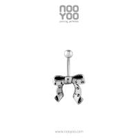 ราคา NooYoo จิวสะดือสำหรับผิวแพ้ง่าย Measuring Tape BOW Banana Surgical Steel (21474129086)