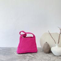 ราคา คิ้วส์มาก กระเป๋าถือ กระเป๋าไหมพรม เชือกถัก ถักโครเชต์ สไตล์มินิมอล งานแฮนด์เมด Triangle Bag (14805271982)