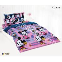 ราคา TOTO ผ้าปูที่นอนโตโต้ DISNEY ลายการ์ตูนลิขสิทธิ์ ขนาด 3 5 5 6 ฟุต คิวตี้ มิกกี้เม้าส์ MICKEY MOUSE รหัสสินค้า CU138 ม่วง ชมพู เฉพาะชุดผ้าปูไม่รวมผ้านวม (16601240286)