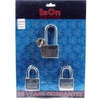 ราคา ISON กุญแจคล้องเหล็ก รุ่น KA 877 CP ชุบโครเมี่ยม ขนาด 40 มิลลิเมตร ชุด 3 ตัว มาพร้อมดอกกุญแจคีย์อะไลท์ 4 ดอก อีสออน (11045092017)