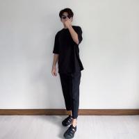 ราคา 7Boyy trousers กางเกง5ส่วนเอวสูง กางเกงทรงบอย กางเกงทำงาน กางเกงขายาวยูนิโคล uniqlo กางเกงห้าส่วนสีพื้นสไตล์เกาหลี (19457194579)