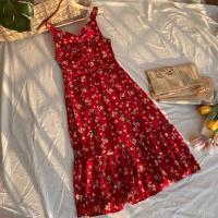 ราคา แม็กซี่เดรสลายดอกโบตั๋นสีแดง (7476316398)