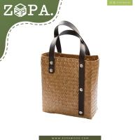 ราคา NT465 กระเป๋ากระจูดหูหนัง กระเป๋าสาน จักสาน กระเป๋าไปเที่ยว คาเฟ่ ไปทะเล กระเป๋าถือ (20319178449)