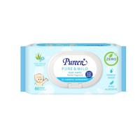 ราคา Pureen เพียวรีน ทิชชู่เปียก ผ้าทำความสะอาดผิวเด็ก เลือกสี ขนาด80 ชิ้น แพ็ค 6 ห่อ (479410205)