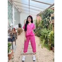 ราคา เซตผ้าไทย ชุดเซตเสื้อ กางเกงขายาว เซตลายขอพระราชทาน ชุดทำงานลายพระราชทาน (20621477831)