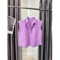 ราคา เสื้อเชิ้ตคอปกแขนกุดกระดุมหน้าสีสดใส (20957097289)