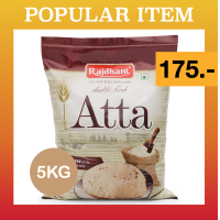 ราคา Rajdhani Whole Wheat Flour Atta 5kg รัจฮานี แป้งโฮลวีท 5kg (1856994345)