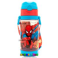 ราคา กระติกน้ำ แบบหลอดดูด มีสายสะพาย BPA Free ลาย สไปเดอร์แมน D (20833086536)