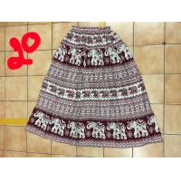 ราคา กระโปรงบานย้วยกระโปรงช้าง กระโปรง ท่อน กระโปรงลายช้าง เอวยางยืด สินค้าพร้อมส่ง (21475575287)