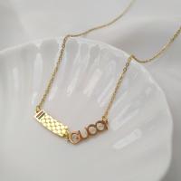 ราคา ZN สร้อยคอ แบรนด์กุชชี่ อักษร GG แท่งบาร์ทอง แฟชั่นเรียบง่ายทุกวัน แต่งตัวผู้หญิง (20364068683)