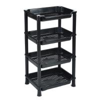 ราคา ชั้นวางของ 4 ชั้น ยี่ห้อรถไฟ No 316 4 ทรงเหลี่ยม สีดำ ชั้นวางของพลาสติก (20932330355)