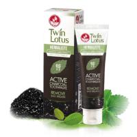 ราคา ดอกบัวคู่ ยาสีฟัน ทวินโลตัส แอคทีฟชาร์โคล ของแท้ 100 (21146173538)