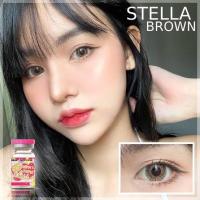 ราคา คอนแทคเลนส์ บิ๊กอาย รุ่น Stella สีเทา ตาล Gray Brown มีค่าสายตา 0 00 10 00 (17118020268)