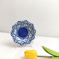 ราคา พานเชิง 8 นิ้ว พานตัดขา พานเซรามิค ลายไทย ลายคราม จานเชิงถวายพระ เนื้อเงางาม เซรามิคเคลือบอย่างดี (21290576292)