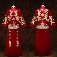 ราคา ชุดซิ่วเหอไซส์ใหญ่พิเศษสำหรับเจ้าบ่าวชุดยกน้ำชาใส่ในงานแต่งงานสไตล์จีนสำหรับผู้ชาย200กก ชุดกี่เพ้าชุดรับลูกค้าชุดมังกรและหงส์ (20121070634)