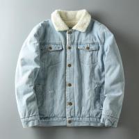 ราคา แจ็กเก็ตยีนส์ผู้ชายสำหรับฤดูหนาวยี่ห้อ AMEI KEITH เสื้อแจ็กเก็ตผ้าฝ้ายลำลองเพิ่มความหนาบุขนขนแกะเทียม (20777698275)