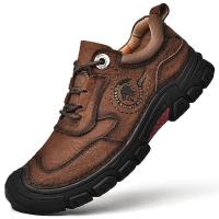 ราคา รองเท้าผู้ชายสไตล์ตะวันตกอูฐรองเท้าหนังลำลองรองเท้าปีนเขากีฬากลางแจ้งหนังแท้ทนต่อการเสียดสีสำหรับผู้ชายรองเท้าใส่ทำงานกันน้ำ (20033054717)