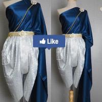 ราคา ชุดสไบพร้อมโจงกระเบน สีเทาเงิน (20931484696)