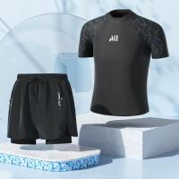 ราคา ชุดว่ายน้ำผู้ชายชุดว่ายน้ำทรงหลวมไซส์ใหญ่ป้องกันความอับอายแบบมืออาชีพกางเกงว่ายน้ำสองชั้นกางเกงว่ายน้ำผู้ชายแห้งเร็วระบายอากาศได้ดี (20706856759)