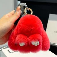 ราคา พวงกุญแจรถยนต์กระต่ายน้อยตุ๊กตาขนกระต่ายน่ารักของแท้ที่ห้อยกระเป๋ามินิเครื่องประดับห้อยตุ๊กตากระต่ายแกล้งตาย (15892831968)