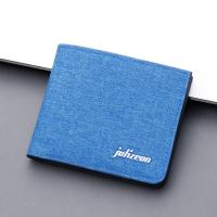 ราคา กระเป๋าสตางค์ผ้าใบแบบสั้นสำหรับผู้ชายกระเป๋าสตางค์หนังเรียบง่ายบางเฉียบใส่ใบขับขี่ได้สำหรับผู้ชายกระเป๋าสตางค์แบบบางแบรนด์ยอดนิยม (17549662939)