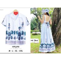 ราคา ชุดคู่รักลายดอกไม้ เสื้อกับเดรสขายแยกชิ้นนะคะ เนื้อผ้าไหมอิตาลี นุ่มลื่น ใส่สบาย พร้อมส่งในไทย (17571900779)