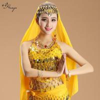 ราคา เสื้อเต้นระบำหน้าท้องแบบใหม่ชุดเอี๊ยมสำหรับผู้ใหญ่ผู้หญิงเต้นรำอินเดียชุดออกแสดงยกทรงแบบผูกเชือกเสื้อสายเดี่ยวท่อนบน (20697366546)