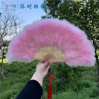 ราคา พัดขนนกสีดำลายนกยูงสไตล์ฮั่นฝูพัดขนนกสำหรับเดินแบบกี่เพ้าพัดแบบพับพัดแบบมืดพัดนกยูงแขวนผนัง (8193251491)