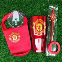 ราคา พร้อมส่ง ชุดสุดคุ้ม แก้วน้ำเก็บความเย็น ได้ครบชุด 5ชิ้นตามภาพ สแตนเลสเกรด304 ขนาด 30ออนซ์ ลายแมนยู (20994866714)