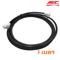 ราคา สายคอนโด สายอากาศทีวี สายทีวีคอนโด TV RF Cable สีดำ ยาว 1 เมตร 3 เมตร 5เมตร (20787695716)