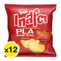 ราคา เทสโต มันฝรั่งแผ่นหยัก รสปลาสามรส 11 ก x 12 (21339862375)