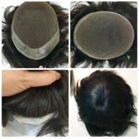 ราคา วิกผมติดกาว วิกผมชาย ผมแท้100 ทอมือ แสกได้เสยได้ ระบายอากาศได้ดีมาก French Lace Toupee Australia Model Hair System (15637779790)