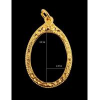 ราคา กรอบพระ กรอบทรงไข่ เหรียญไข่ ขนาดไข่กลาง กรอบพับหลัง งานทองอิตาลี (20894359143)