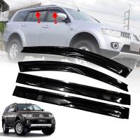 ราคา กันสาดประตู คิ้วกันสาด รุ่น มิตซูบิชิ ปาเจโร่ MITSUBISHI PAJERO ปี 2008 2014 สีดำเงา โลโก้ขาว 4 ชิ้น (16205094051)