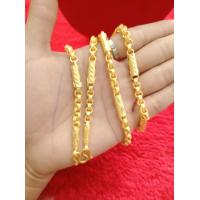 ราคา สร้อยคอลายทาโร่ขั้นหลอดลายทองแท้ ลายทองแท้เยาวราช สีสวยเหมือนจริงทุกจุด นน 2บ (21099480113)