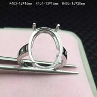 ราคา แหวนเงิน925ที่รองแหวนเปล่าสำหรับผู้หญิงที่รองแหวนทรงวงรีแบบเปิดที่รองแหวนเงินที่รองแหวนรุ่นฝัง (6573130343)