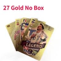 ราคา Football Star Ronaldo Messi Mbappe Rare Football All Star Collection Cards COLORFUL Gold Silver Black English Trading Card Toys (20486395458)