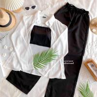 ราคา Set 3ชิ้น ชุดเที่ยวทะเล เสื้อคลุมเชิ้ต เกาะอก กางเกงขายาว ผ้าไมโคร ใส่เที่ยว ใส่เล่นน้ำสงกรานต์ก็ปัง (21452183533)