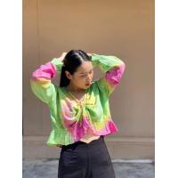 ราคา เสื้อครอป ผ้ามัดย้อมสีรุ้ง แขนยาวจั้มข้อมือ เก๋ๆน่ารัก (12607874229)