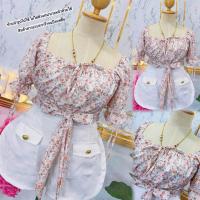 ราคา เสื้อผ้าสาวอวบ รุ่นผูกเอวระบายผูกโบว์ อก 36 44 ยาว 24 ผ้าไหมอิตาลี สินค้ามีพร้อมส่ง ระบายผูกโบว์ลายดอก (19651673587)