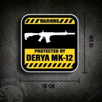 ราคา สติกเกอร์รูปปืนDerya MK12 Shotgunสติกเกอร์ติดรถยนต์ สติกเกอร์ป้ายคำเตือน ขนาด 10x10CM (16140492529)