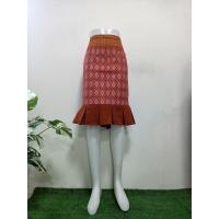ราคา กระโปรงหางปลาสั้น กระโปรงผ้าไทย ผ้าไทยลายลิซ่า (21468070106)