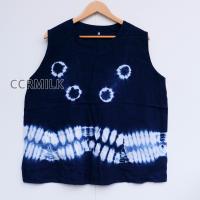 ราคา เสื้อมัดย้อมแขนกุด มัดย้อมคราม ใส่เย็นสบาย (19808504109)