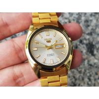 ราคา seiko ออโตเมติค เรือนทอง สภาพสวยมาก หน้าปัดสีเงิน caliber 6309 เดินปกติ (12497477918)