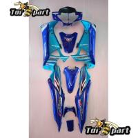 ราคา ชุดสีเวฟ125iไฟเลี้ยวบังลม ชุด14ชิ้น ชุดสี 125 บังลม ชุดสีเวฟ 125i บังลม ชุดสีบังลมสี น้ำเงินตัดฟ้า ทูโทน (14467215089)