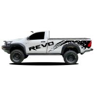ราคา สติกเกอร์ติดรถกระบะตอนเดียว toyota revo สติกเกอร์ลายโคลนสาด revo ชุดนี้ติดได้รอบคัน (19471813638)