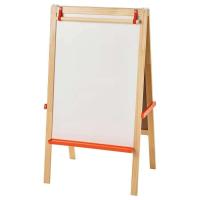 ราคา IKEA MALA กระดานไม้ 2 หน้า กระดานดำและไว้บอร์ด มีที่ติดม้วนกระดาษ ระบายสี 112 x 48 x 66 ซม (21257780259)
